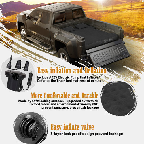 Alwyn Home Jipson Truck Bed Inflatable Air Mattress 6.06.5 ft for Full